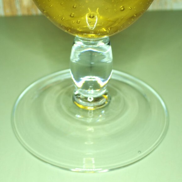 Amber Colored Millefiori Glass Vase Home Accents Decor Flower Arrangements - Picture 7 of 8